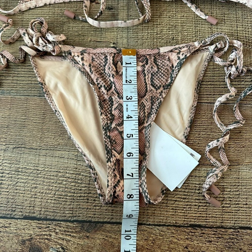 Zimmermann Moonshine Waterfall Frill Bikini Pink Snacke Print Swimsuit Swimwear - Picture 4 of 12